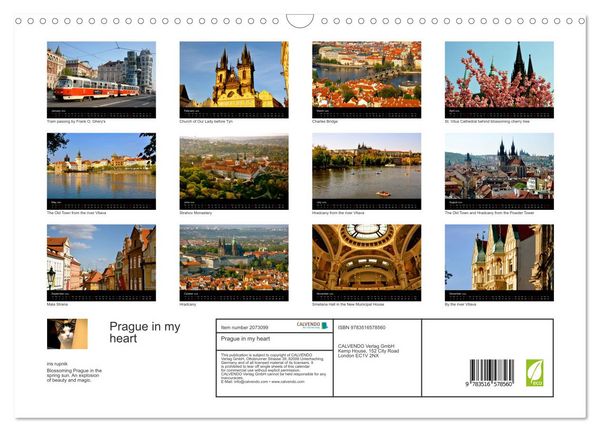 Produktbild: Prague in my heart (Wall Calendar 2026 DIN A3 landscape), CALVENDO 12 Month Wall Calendar