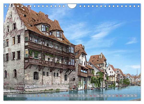 Produktbild: N&uuml;rnberg zur Kaiserzeit in Farbe - Fotos neu restauriert und koloriert (Wandkalender 2026 DIN A4 quer), CALVENDO Monatskalender