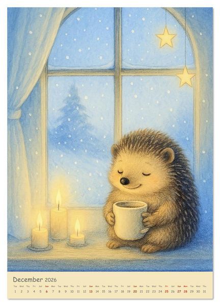 Produktbild: A year like a soft pillow - Animal moments of wellbeing (Wall Calendar 2026 DIN A4 portrait), CALVENDO 12 Month Wall Calendar