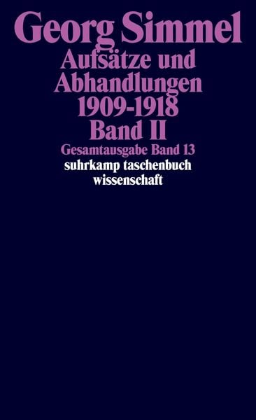 Gesamtausgabe in 24 Bänden, Taschenbuch von Georg Simmel, Suhrkamp, 9783518284131