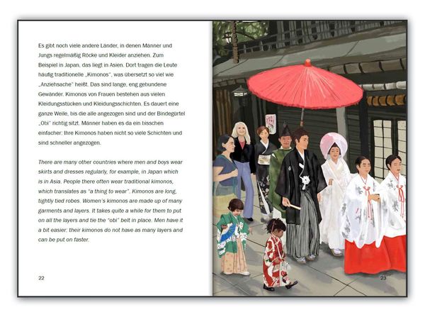 Produktbild: Kleider sind f&uuml;r alle da! Das Kinderbuch f&uuml;r eine kunterbunte Kleidungswahl, egal wer du bist. Dresses Are For Everyone! The children's book for a free and colorful choice of clothes, no matter who you are.