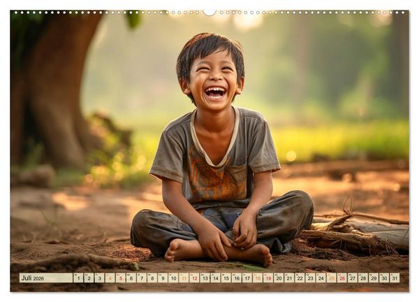 Produktbild: Kinder Lachen (Wandkalender 2026 DIN A2 quer), CALVENDO Monatskalender