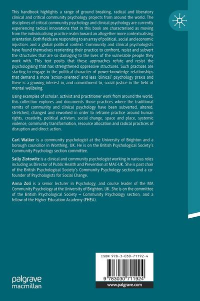 Produktbild: The Palgrave Handbook of Innovative Community and Clinical Psychologies