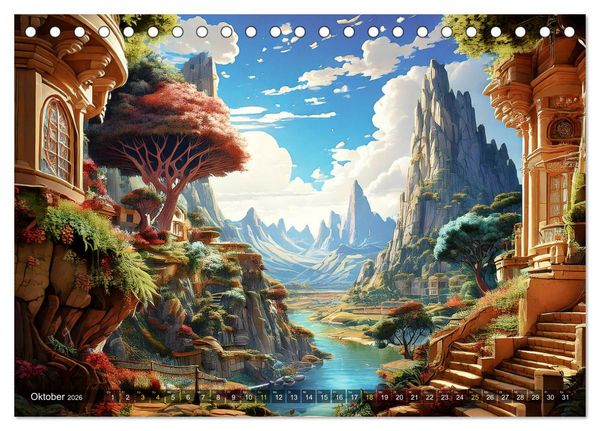 Produktbild: Reise in einer M&auml;rchenwelt (Tischkalender 2026 DIN A5 quer), CALVENDO Monatskalender