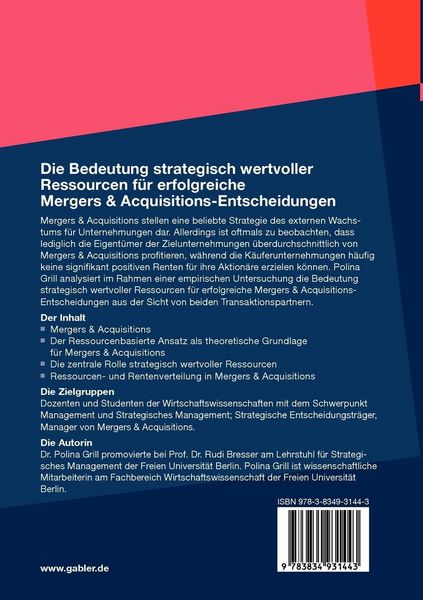 Produktbild: Die Bedeutung strategisch wertvoller Ressourcen f&uuml;r erfolgreiche Mergers & Acquisitions-Entscheidungen