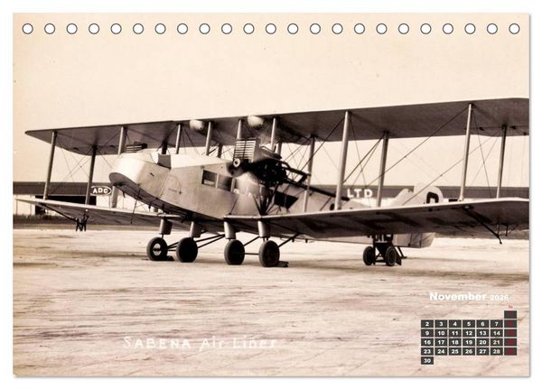 Produktbild: Doppeldecker entdeckt auf historischen Postkarten (Tischkalender 2026 DIN A5 quer), CALVENDO Monatskalender
