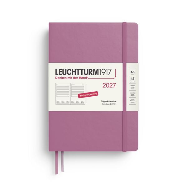 Produktbild: Tageskalender Medium (A5) 2027, Dusty Rose, Deutsch