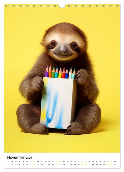 Produktbild: Tierkinder und ihre Hobbys (Wandkalender 2026 DIN A3 hoch), CALVENDO Monatskalender