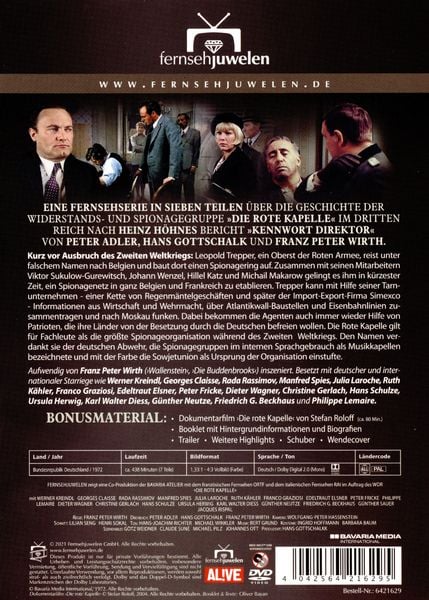 Produktbild: Die rote Kapelle - Der legend&auml;re ARD-Fernsehfilm in 7 Teilen (Fernsehjuwelen) [3 DVDs]