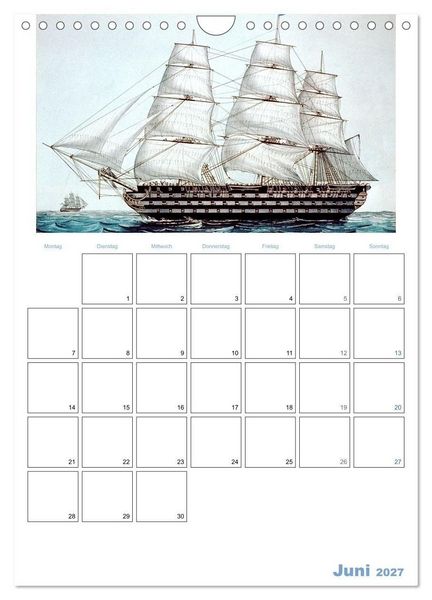 Produktbild: Segelschiffe - mit Planerfunktion (Wandkalender 2027 DIN A4 hoch), CALVENDO Monatskalender