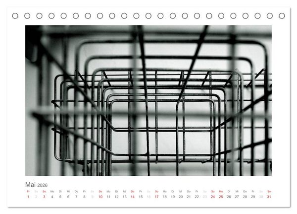 Produktbild: einfach schwarz-wei&szlig; (Tischkalender 2026 DIN A5 quer), CALVENDO Monatskalender
