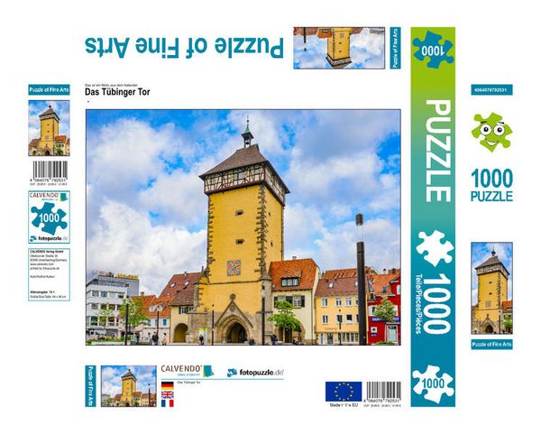 Produktbild: CALVENDO Puzzle Das T&uuml;binger Tor | 1000 Teile Lege-Gr&ouml;&szlig;e 64x48cm Foto-Puzzle f&uuml;r gl&uuml;ckliche Stunden