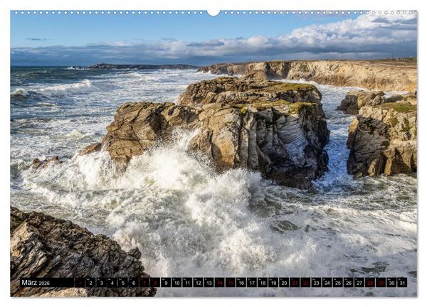 Produktbild: C&ocirc;te Sauvage - Die wilde K&uuml;ste der Bretagne (Wandkalender 2026 DIN A2 quer), CALVENDO Monatskalender