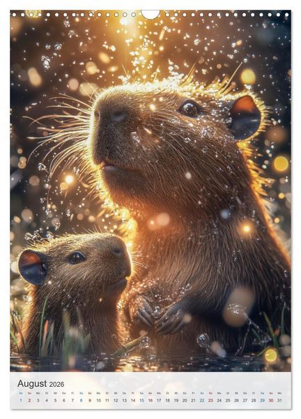 Produktbild: Capybara und Gem&uuml;tlichkeit (Wandkalender 2026 DIN A3 hoch), CALVENDO Monatskalender