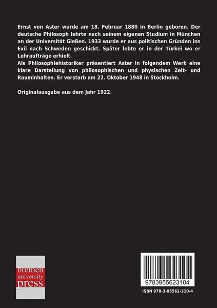 Produktbild: Raum und Zeit in der Geschichte der Philosophie und Physik