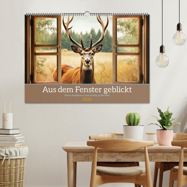Produktbild: Aus dem Fenster geblickt (Wandkalender 2026 DIN A2 quer), CALVENDO Monatskalender