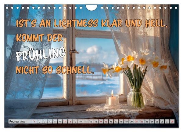 Produktbild: Bauernweisheiten - Stimmen der Natur (Wandkalender 2026 DIN A4 quer), CALVENDO Monatskalender
