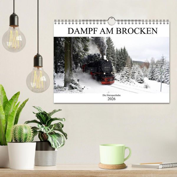 Produktbild: Dampf am Brocken - Die Harzquerbahn (Wandkalender 2026 DIN A4 quer), CALVENDO Monatskalender