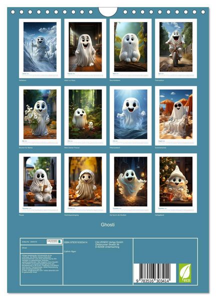 Produktbild: Ghosti (Wandkalender 2026 DIN A4 hoch), CALVENDO Monatskalender