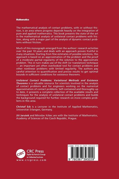 Produktbild: Unilateral Contact Problems