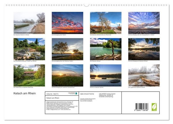 Produktbild: Ketsch am Rhein (hochwertiger Premium Wandkalender 2026 DIN A2 quer), Kunstdruck in Hochglanz
