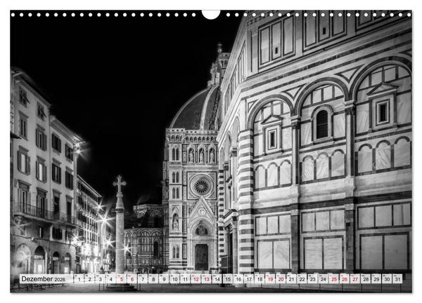 Produktbild: FLORENZ Monochrome Impressionen (Wandkalender 2026 DIN A3 quer), CALVENDO Monatskalender