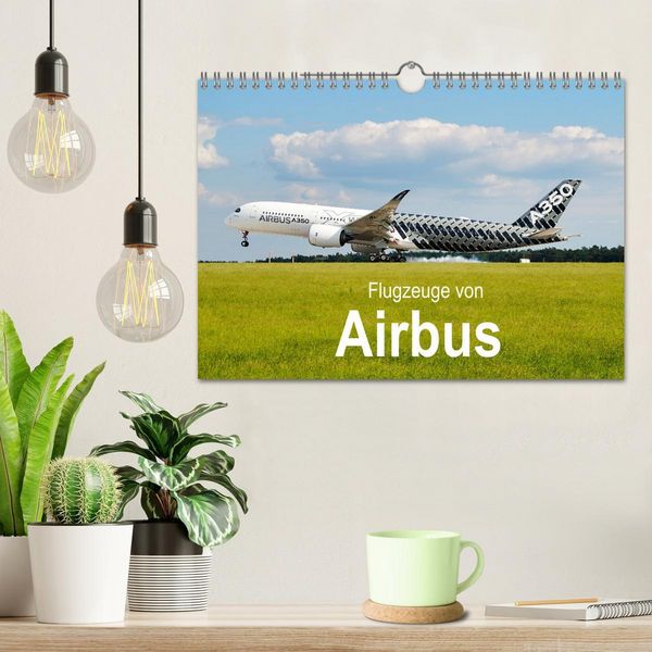 Produktbild: Flugzeuge von Airbus (Wandkalender 2026 DIN A4 quer), CALVENDO Monatskalender