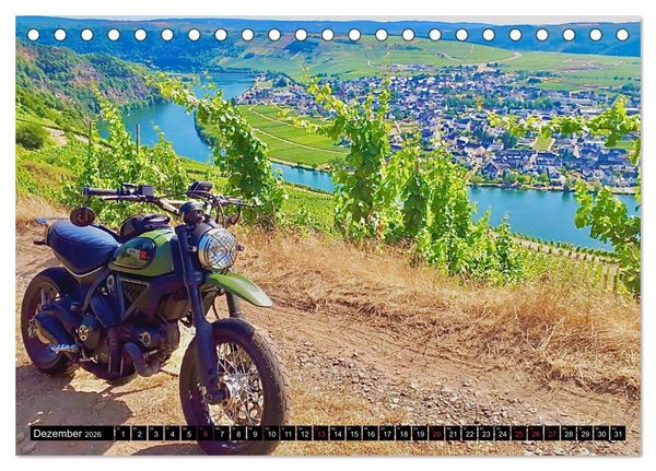 Produktbild: Scrambler Motorr&auml;der Individuell - Stylisch - Abenteuerlich (Tischkalender 2026 DIN A5 quer), CALVENDO Monatskalender