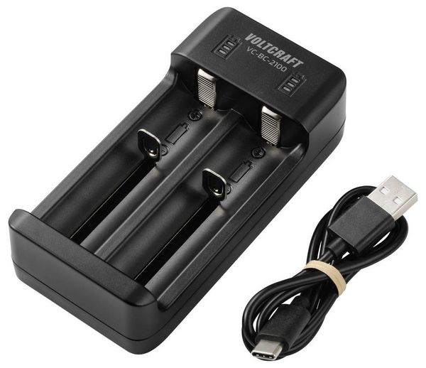 Produktbild: VOLTCRAFT VC-BC-2100 Rundzellen-Ladeger&auml;t NiMH, LiIon Mignon (AA), Micro (AAA), Mini (AAAA), Baby (C), 26700, 26650, 22650, 25500