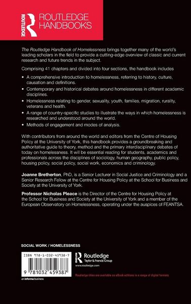 Produktbild: The Routledge Handbook of Homelessness