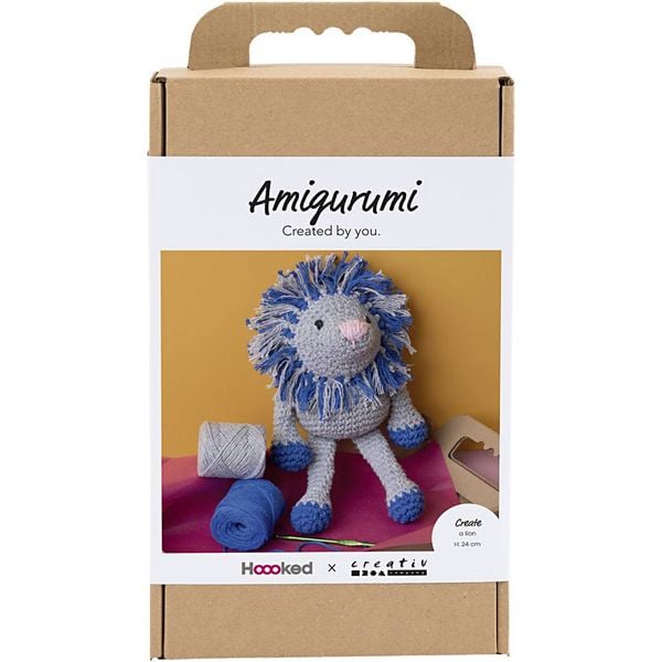 Produktbild: Creativ Company Kreativ Set Amigurumi, L&ouml;we, Marineblau, Hellgrau
