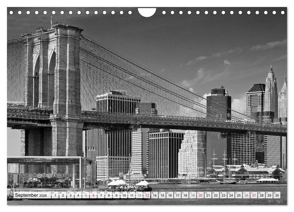 Produktbild: BROOKLYN BRIDGE Das Wahrzeichen von New York City (Wandkalender 2026 DIN A4 quer), CALVENDO Monatskalender