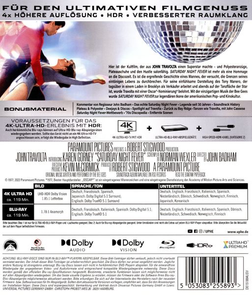 Produktbild: Saturday Night Fever (+ Blu-ray)