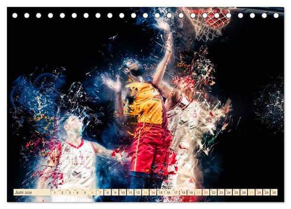 Produktbild: Basketball extrem (Tischkalender 2026 DIN A5 quer), CALVENDO Monatskalender