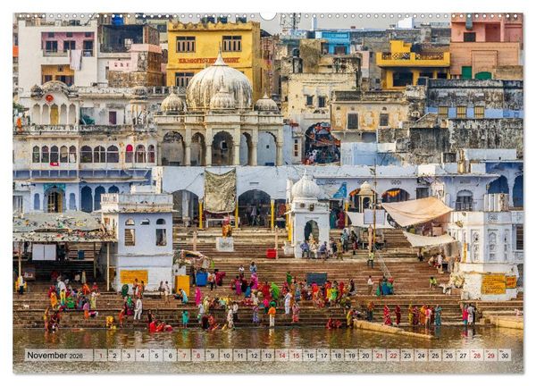 Produktbild: Indien - Spektakel der Farben (hochwertiger Premium Wandkalender 2026 DIN A2 quer), Kunstdruck in Hochglanz