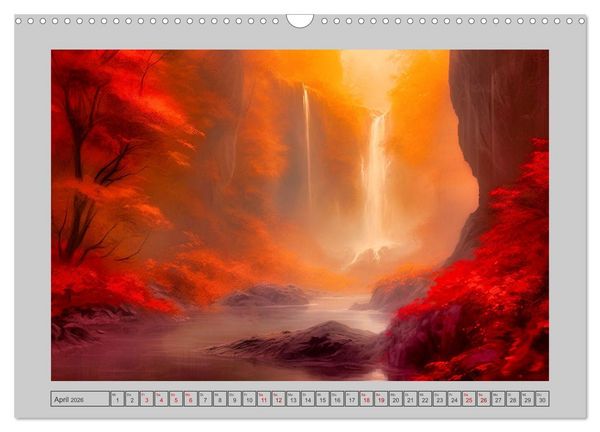 Produktbild: Tr&auml;umereien in Rot (Wandkalender 2026 DIN A3 quer), CALVENDO Monatskalender