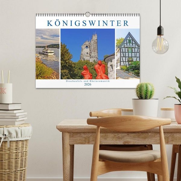 Produktbild: K&ouml;nigswinter. Drachenfels und Rheinromantik (Wandkalender 2026 DIN A3 quer), CALVENDO Monatskalender