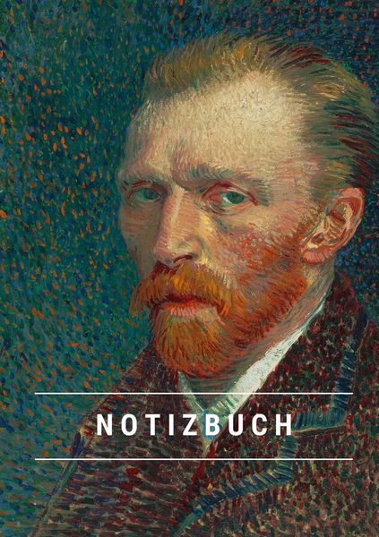 Produktbild: Notizbuch klein A5 Blanko - Notizheft 44 Seiten 90g/m&sup2; - Softcover Vincent van Gogh "Selbstportr&auml;t 1887