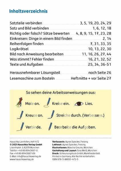 Produktbild: Mein &Uuml;bungsheft Lesen 1. Klasse - Vom Satz zum Text