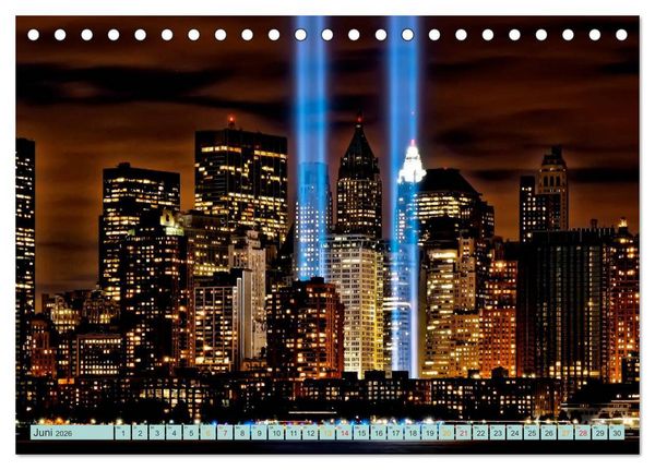 Produktbild: St&auml;dte der Welt - Skylines in der Nacht (Tischkalender 2026 DIN A5 quer), CALVENDO Monatskalender