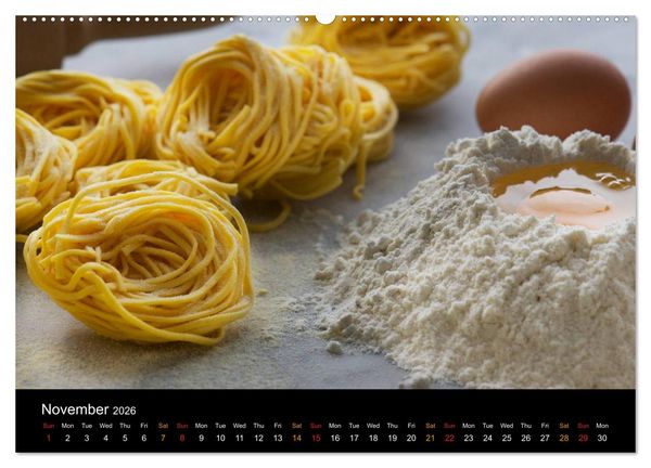 Produktbild: PASTA (High Quality Premium Wall Calendar 2026 DIN A2 landscape),CALVENDO 12 Month Wall Calendar