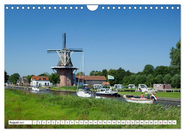 Produktbild: Hausbooturlaub Niederlande - Friesland und Groningen (Wandkalender 2027 DIN A4 quer), CALVENDO Monatskalender