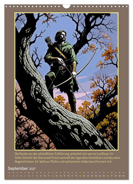 Produktbild: Ritter Ivanhoe, Ehre und Schatten (Wandkalender 2027 DIN A3 hoch), CALVENDO Monatskalender