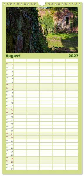 Produktbild: Familienplaner 2027 - Burg Wildenberg mit 5 Spalten (Wandkalender, 21 x 45 cm) CALVENDO