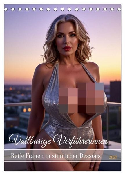 Produktbild: Vollbusige Verf&uuml;hrerinnen (Tischkalender 2027 DIN A5 hoch), CALVENDO Monatskalender