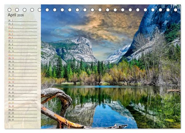 Produktbild: Nationalparks in den USA - wundersch&ouml;n und einmalig (Tischkalender 2026 DIN A5 quer), CALVENDO Monatskalender