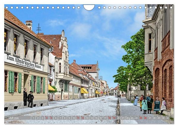 Produktbild: Altmark um 1900 - Orte zur Kaiserzeit in Farbe &ndash; kolorierte Fotografien (Wandkalender 2026 DIN A4 quer), CALVENDO Monatskalender