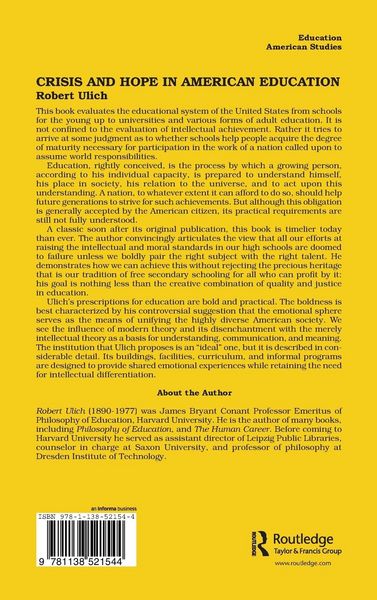 Produktbild: Crisis and Hope in American Education