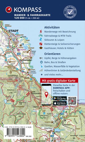 Produktbild: KOMPASS Wanderkarten-Set 293 Dachsteingebirge, Schladminger Tauern (3 Karten) 1:25.000