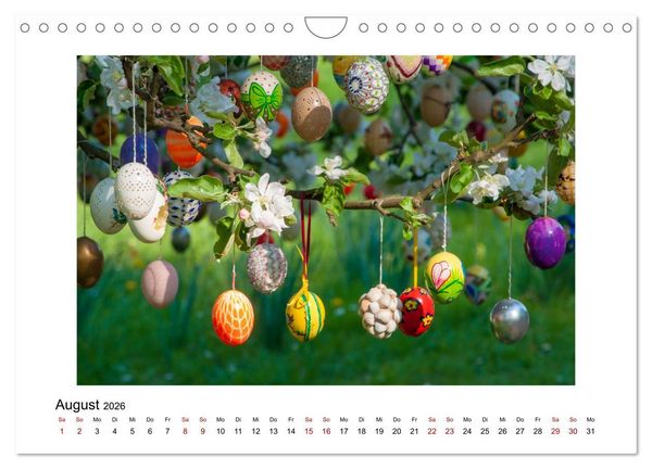 Produktbild: Der Saalfelder Ostereierbaum (Wandkalender 2026 DIN A4 quer), CALVENDO Monatskalender